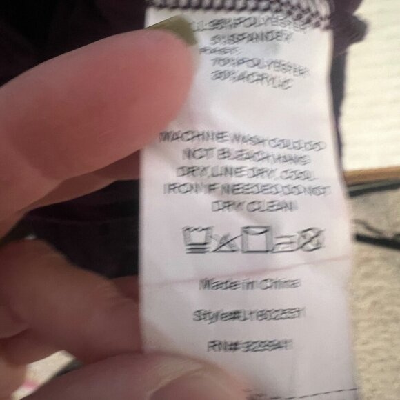 Weekend by Suzanne Betro Purple  Velour & Cable Knit Cowl Neck Tunic XL - Picture 8 of 10